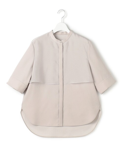 ICB(アイシービー)の「【WEB限定カラーあり】 FluidBackSatin バンドカラーシャツ(シャツ/ブラウス・レディース・ライトイエロー系/サックスブルー系/ネイビー系/ブラック系/グレー系・46/44/42/40/48)」の19枚目の写真