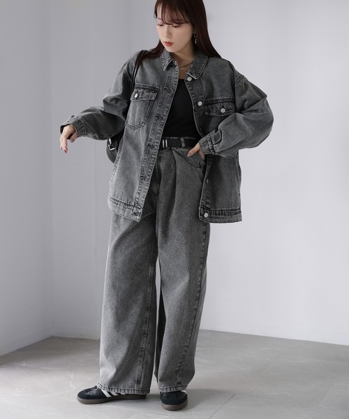 Riberry（リベリー）の「オーバーサイズデニムジャケット（デニムジャケット・レディース・ブラック/ブルー/ネイビー・FREE）」の12枚目の写真