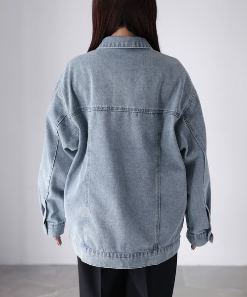 Riberry（リベリー）の「オーバーサイズデニムジャケット（デニムジャケット・レディース・ブラック/ブルー/ネイビー・FREE）」の14枚目の写真