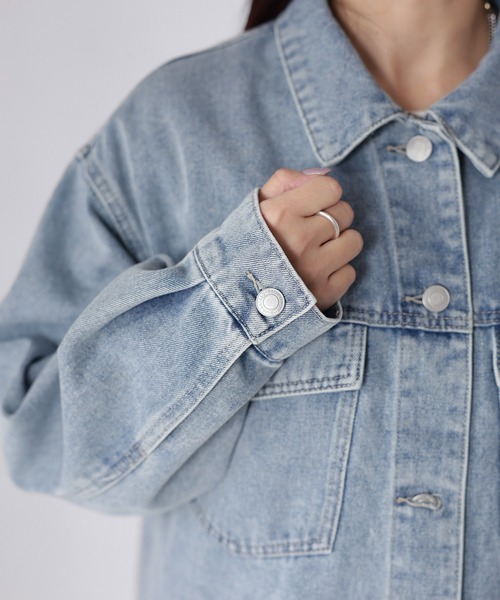 Riberry（リベリー）の「オーバーサイズデニムジャケット（デニムジャケット・レディース・ブラック/ブルー/ネイビー・FREE）」の7枚目の写真