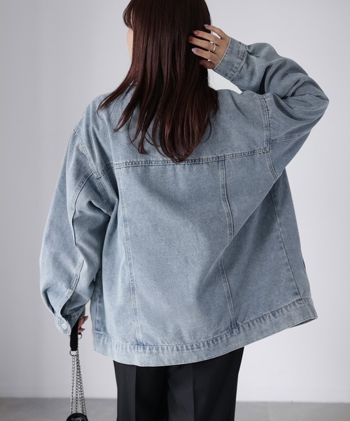 Riberry（リベリー）の「オーバーサイズデニムジャケット（デニムジャケット・レディース・ブラック/ブルー/ネイビー・FREE）」の17枚目の写真