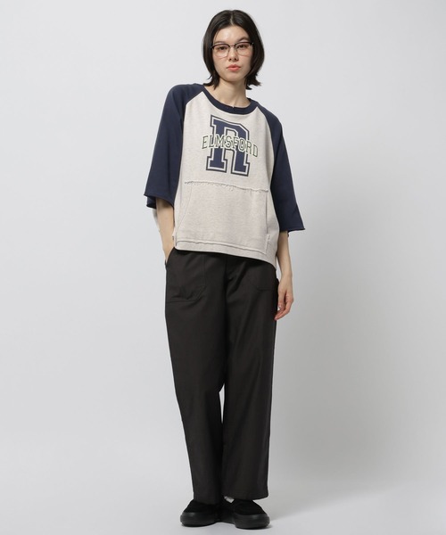 niko and...（ニコアンド）の「BIGレターカレッジ半袖プルオーバー（Tシャツ/カットソー・レディース・グレー/ナチュラル/グリーン・FREE）」の12枚目の写真