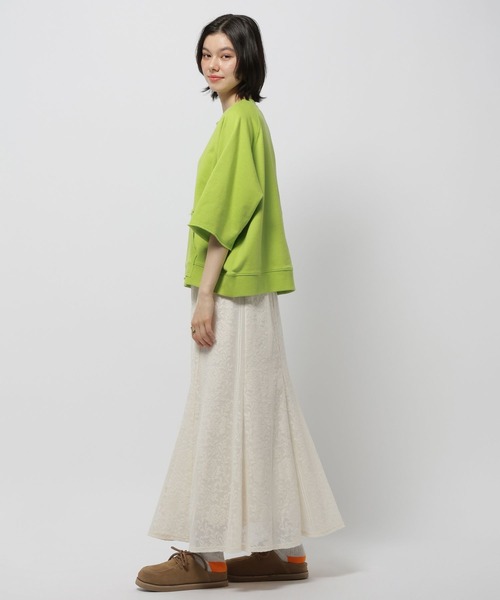 niko and...（ニコアンド）の「BIGレターカレッジ半袖プルオーバー（Tシャツ/カットソー・レディース・グレー/ナチュラル/グリーン・FREE）」の17枚目の写真