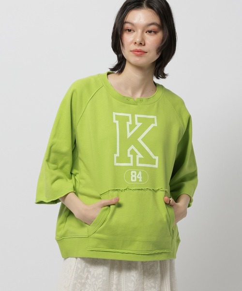 niko and...（ニコアンド）の「BIGレターカレッジ半袖プルオーバー（Tシャツ/カットソー・レディース・グレー/ナチュラル/グリーン・FREE）」の18枚目の写真