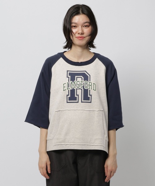 niko and...（ニコアンド）の「BIGレターカレッジ半袖プルオーバー（Tシャツ/カットソー・レディース・グレー/ナチュラル/グリーン・FREE）」の19枚目の写真