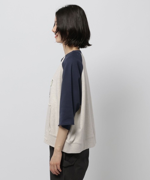 niko and...（ニコアンド）の「BIGレターカレッジ半袖プルオーバー（Tシャツ/カットソー・レディース・グレー/ナチュラル/グリーン・FREE）」の20枚目の写真