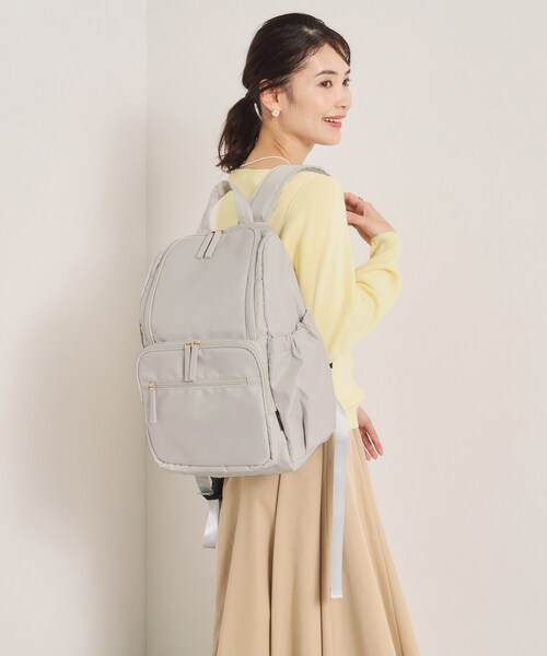 ITS'DEMO（イッツデモ）の「【PC対応】ツイル14ポケットリュック（バックパック/リュック・レディース・ライトベージュ/ブラック/ネイビー/ライトグレー・00）」の5枚目の写真