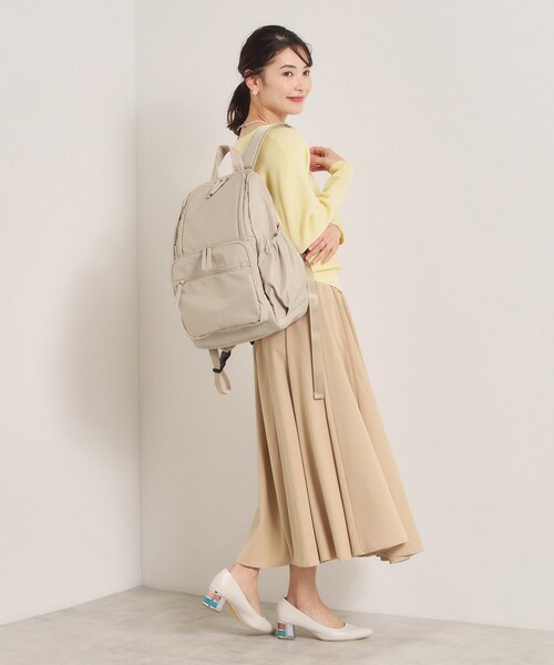 ITS'DEMO（イッツデモ）の「【PC対応】ツイル14ポケットリュック（バックパック/リュック・レディース・ライトベージュ/ブラック/ネイビー/ライトグレー・00）」の10枚目の写真