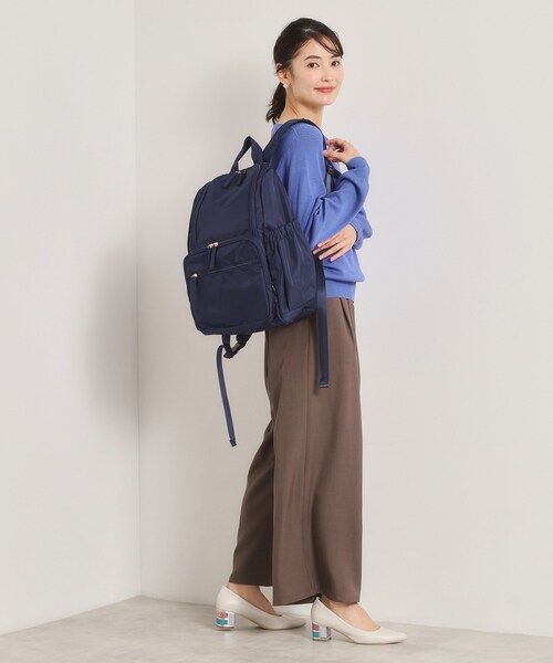 ITS'DEMO（イッツデモ）の「【PC対応】ツイル14ポケットリュック（バックパック/リュック・レディース・ライトベージュ/ブラック/ネイビー/ライトグレー・00）」の12枚目の写真