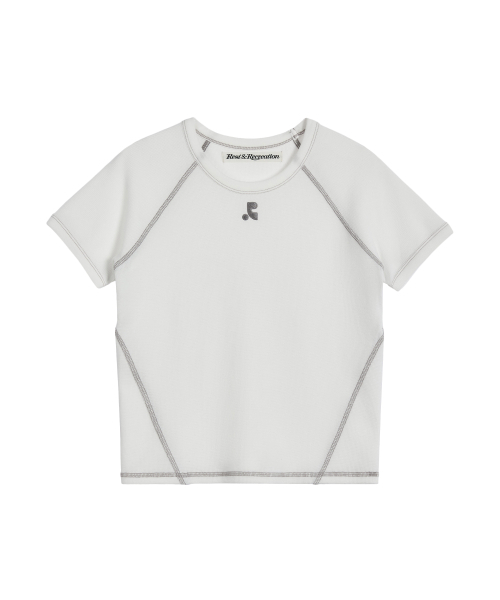 Rest&Recreation(レストアンドレクリエーション)の「WAFFLE RAGLAN T-SHIRT - WHITE(Tシャツ/カットソー・レディース・その他・SMALL/LARGE)」の1枚目の写真