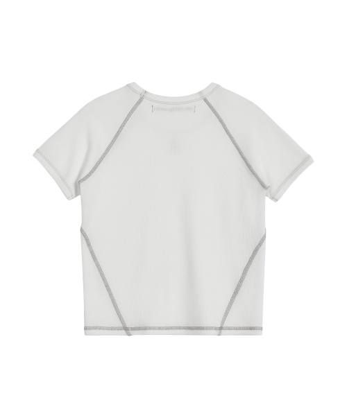 Rest&Recreation(レストアンドレクリエーション)の「WAFFLE RAGLAN T-SHIRT - WHITE(Tシャツ/カットソー・レディース・その他・SMALL/LARGE)」の2枚目の写真