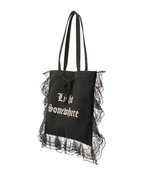 jouetie（ジュエティ）の「ロゴレースフリルトートバッグ（トートバッグ・レディース・カーキ/ブラック/アイボリー/ブルー・FREE）」の15枚目の写真