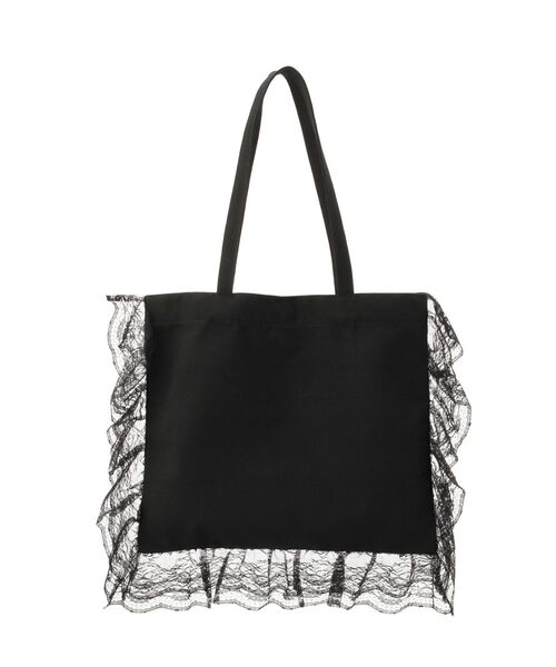 jouetie（ジュエティ）の「ロゴレースフリルトートバッグ（トートバッグ・レディース・カーキ/ブラック/アイボリー/ブルー・FREE）」の16枚目の写真