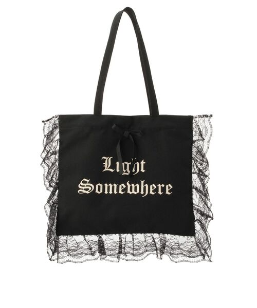 jouetie（ジュエティ）の「ロゴレースフリルトートバッグ（トートバッグ・レディース・カーキ/ブラック/アイボリー/ブルー・FREE）」の18枚目の写真