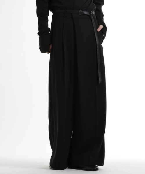 HARE(ハレ)の「ドライカルゼアシメワイドパンツ(HARE)(スラックス・メンズ・ブラック/ブラウン/ホワイト・SMALL/MEDIUM)」の6枚目の写真