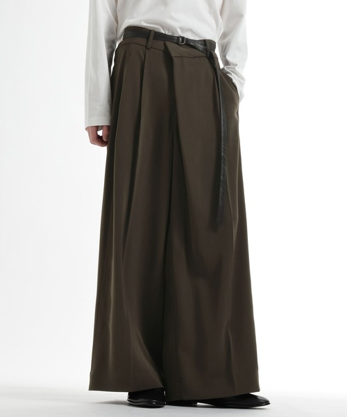 HARE(ハレ)の「ドライカルゼアシメワイドパンツ(HARE)(スラックス・メンズ・ブラック/ブラウン/ホワイト・SMALL/MEDIUM)」の8枚目の写真