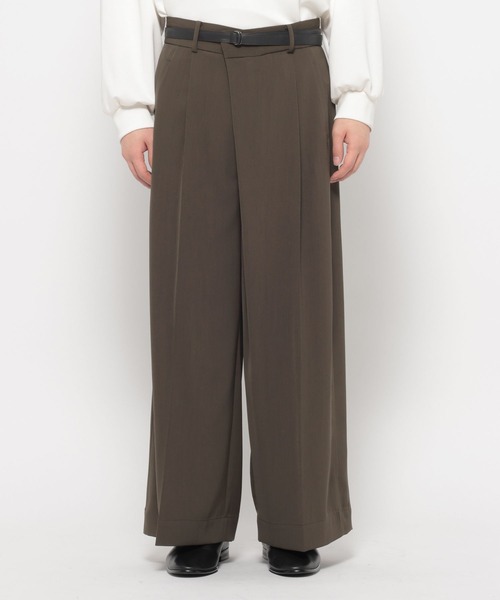 HARE(ハレ)の「ドライカルゼアシメワイドパンツ(HARE)(スラックス・メンズ・ブラック/ブラウン/ホワイト・SMALL/MEDIUM)」の10枚目の写真