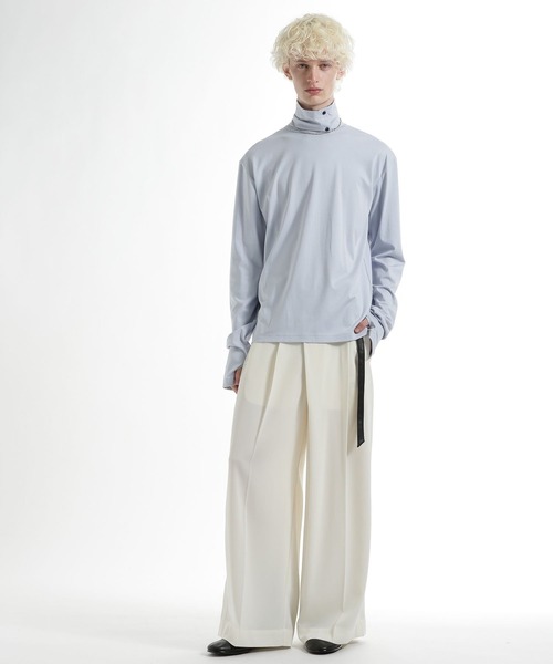 HARE(ハレ)の「ドライカルゼアシメワイドパンツ(HARE)(スラックス・メンズ・ブラック/ブラウン/ホワイト・SMALL/MEDIUM)」の21枚目の写真