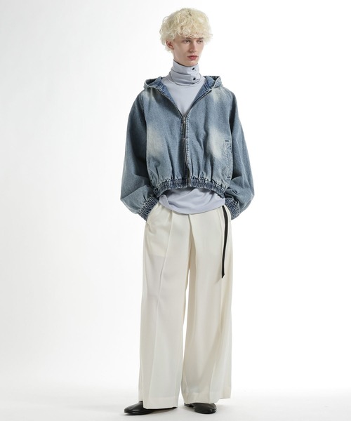 HARE(ハレ)の「ドライカルゼアシメワイドパンツ(HARE)(スラックス・メンズ・ブラック/ブラウン/ホワイト・SMALL/MEDIUM)」の22枚目の写真
