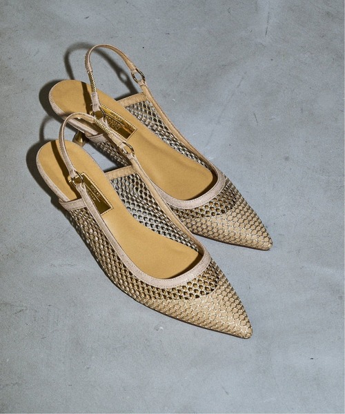 GRISE（グリーズ）の「《追加》GRISE5cmポインテッドメッシュスリングバック（パンプス・レディース・ゴールド/ブラウン/ブラック・23.5cm/23cm/22.5cm/22cm/25cm/24.5cm/24cm）」の9枚目の写真