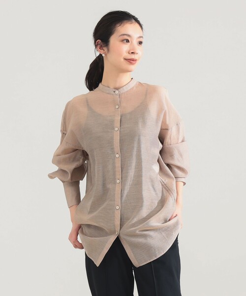 Demi-Luxe BEAMS(デミルクス ビームス)の「AK+1 / コットンシルク ギンガム シャツ(シャツ/ブラウス・レディース・その他7/その他2・36/38)」の2枚目の写真