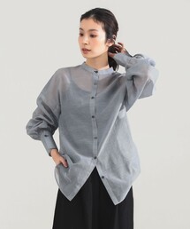Demi-Luxe BEAMS | AK+1 / コットンシルク ギンガム シャツ(シャツ/ブラウス)