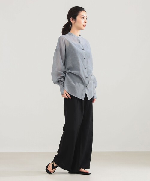 Demi-Luxe BEAMS(デミルクス ビームス)の「AK+1 / コットンシルク ギンガム シャツ(シャツ/ブラウス・レディース・その他7/その他2・36/38)」の8枚目の写真