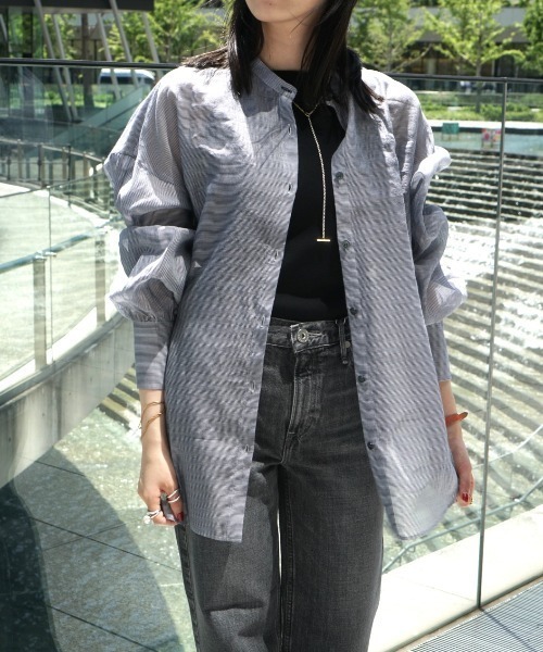 Demi-Luxe BEAMS(デミルクス ビームス)の「【8/6値下げ】AK+1 / コットンシルク ギンガム シャツ(シャツ/ブラウス・レディース・その他7/その他2・36/38)」の1枚目の写真