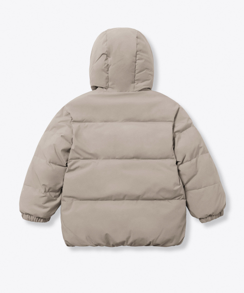 MUSINSA STANDARD KIDS（ムシンサスタンダードキッズ）の「デイリープファーリバーシブルフリースフーデッドパディングジャケット [ダスティベージュ/クリーム]（ブルゾン・レディース・その他・100/110/120/130/140/150/160）」の3枚目の写真