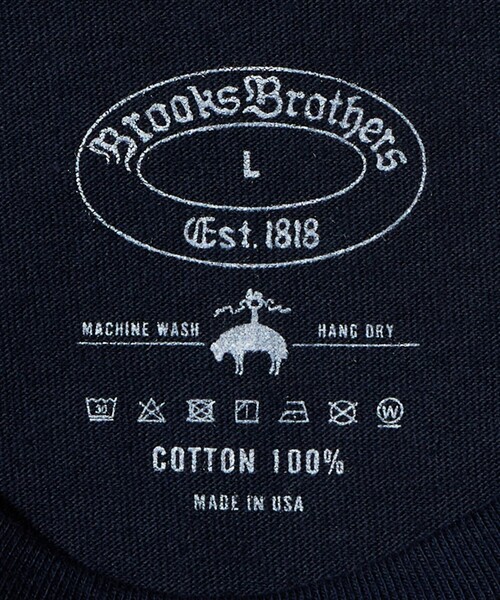 BROOKS BROTHERS(ブルックスブラザーズ)の「<Brooks Brothers>2パック クルーネック Tシャツ Made in USA(Tシャツ/カットソー・メンズ・ホワイト/ネイビー・M/L/S)」の8枚目の写真