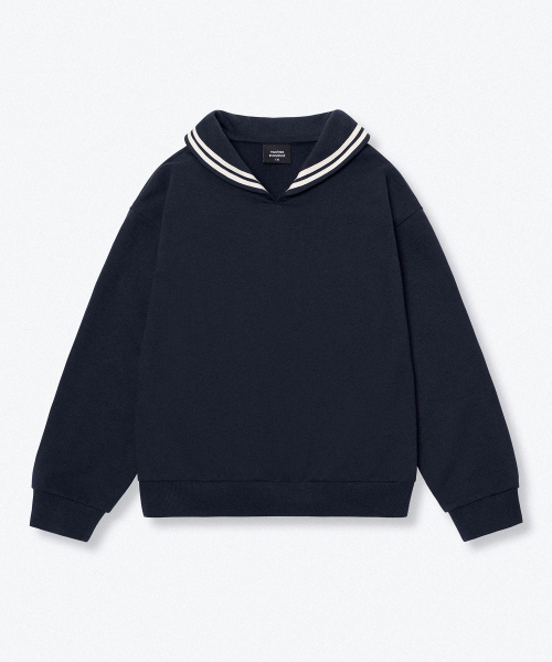 MUSINSA STANDARD KIDS（ムシンサスタンダードキッズ）の「オーバーサイズセーラー スウェットシャツ [ネイビー]（スウェット・レディース・その他・110/130/140/150/160/120）」の3枚目の写真