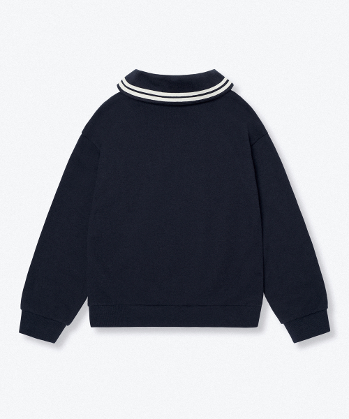MUSINSA STANDARD KIDS（ムシンサスタンダードキッズ）の「オーバーサイズセーラー スウェットシャツ [ネイビー]（スウェット・レディース・その他・110/130/140/150/160/120）」の4枚目の写真