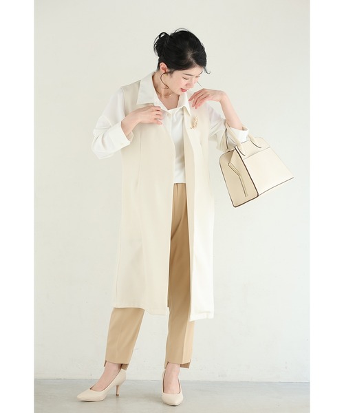 cawaii(カワイイ)の「マンネリ解消!いつものコーデが変わるジレ(ベスト・レディース・アイボリー/グレイッシュベージュ・S~M/L~LL)」の12枚目の写真