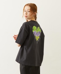 MELTY GLITTER HEART WIDE S/S TEE