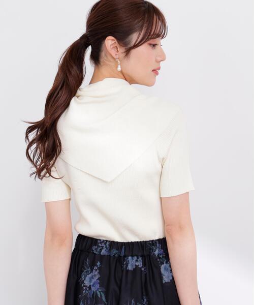 PROPORTION BODY DRESSING（プロポーションボディドレッシング）の「＜加藤栞さん着用＞トライアングルスカーフ付きニット / 1216170415（ニット/セーター・レディース・ホワイト系その他/ベージュ/イエロー・FREE）」の9枚目の写真