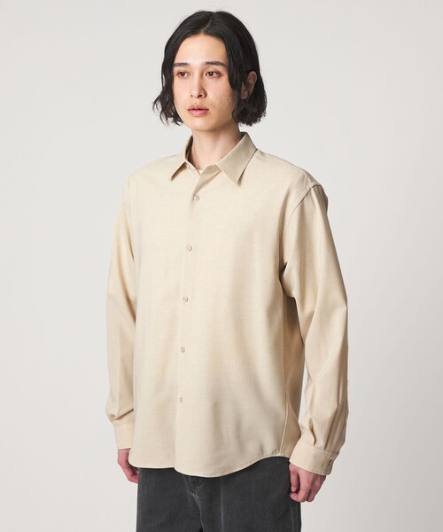 A DAY IN THE LIFE UNITED ARROWS(アデイインザライフユナイテッドアローズ)の「リネンライク スラブドビー リラックス レギュラーカラーシャツ-吸水速乾-<A DAY IN THE LIFE>(シャツ/ブラウス・メンズ・ライトピンク/ナチュラル/ネイビー/ダークグレー・L/S/M)」の5枚目の写真
