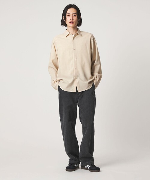A DAY IN THE LIFE UNITED ARROWS(アデイインザライフユナイテッドアローズ)の「リネンライク スラブドビー リラックス レギュラーカラーシャツ-吸水速乾-<A DAY IN THE LIFE>(シャツ/ブラウス・メンズ・ライトピンク/ナチュラル/ネイビー/ダークグレー・L/S/M)」の6枚目の写真
