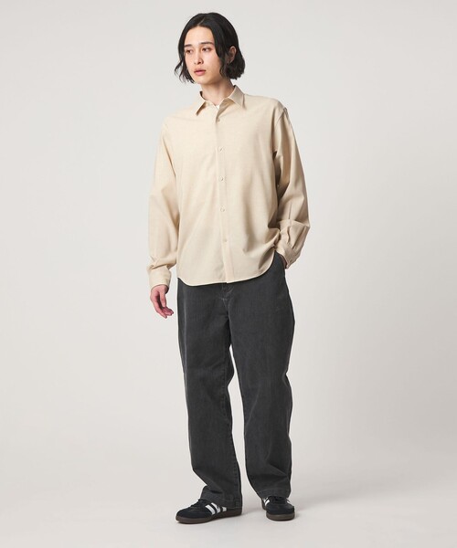 A DAY IN THE LIFE UNITED ARROWS(アデイインザライフユナイテッドアローズ)の「リネンライク スラブドビー リラックス レギュラーカラーシャツ-吸水速乾-<A DAY IN THE LIFE>(シャツ/ブラウス・メンズ・ライトピンク/ナチュラル/ネイビー/ダークグレー・L/S/M)」の7枚目の写真