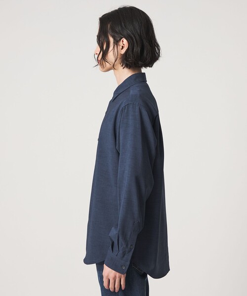 A DAY IN THE LIFE UNITED ARROWS(アデイインザライフユナイテッドアローズ)の「リネンライク スラブドビー リラックス レギュラーカラーシャツ-吸水速乾-<A DAY IN THE LIFE>(シャツ/ブラウス・メンズ・ライトピンク/ナチュラル/ネイビー/ダークグレー・L/S/M)」の9枚目の写真