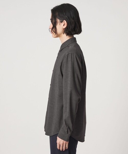 A DAY IN THE LIFE UNITED ARROWS(アデイインザライフユナイテッドアローズ)の「リネンライク スラブドビー リラックス レギュラーカラーシャツ-吸水速乾-<A DAY IN THE LIFE>(シャツ/ブラウス・メンズ・ライトピンク/ナチュラル/ネイビー/ダークグレー・L/S/M)」の12枚目の写真