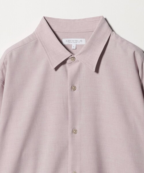 A DAY IN THE LIFE UNITED ARROWS(アデイインザライフユナイテッドアローズ)の「リネンライク スラブドビー リラックス レギュラーカラーシャツ-吸水速乾-<A DAY IN THE LIFE>(シャツ/ブラウス・メンズ・ライトピンク/ナチュラル/ネイビー/ダークグレー・L/S/M)」の15枚目の写真