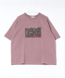NAVY（ネイビー）の「NAVY ピグメント加工 バンドグラフィックプリント 半袖 Tシャツ（Tシャツ/カットソー）」
