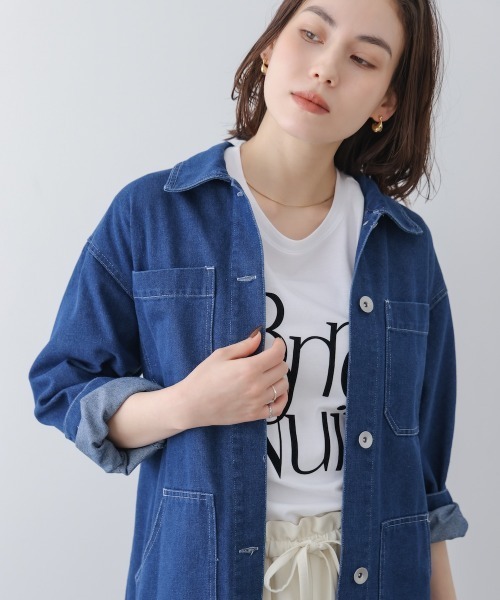 Bou Jeloud(ブージュルード)の「デニムロングコート(その他アウター・レディース・ブルー/ブラック・38)」の12枚目の写真
