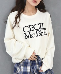 CECIL McBEE（セシルマクビー）の「刺繍ロゴクルーネックプルオーバー（スウェット）」