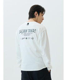 レタリンググラフィックロングスリーブTシャツ(ホワイト)