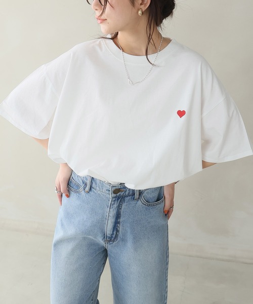 A HAPPY MARILYN(アハッピーマリリン)の「選べる4デザイン♪ 綿100% 満点 ロング Tシャツ(Tシャツ/カットソー・レディース・ホワイト×ブラック/チャコール/ホワイト系3/ブラック系2/ブラック系1/ホワイト系2/ブラック×ホワイト/ブラック系3/ホワイト系1・7L~8L/5L~6L/3L~4L/L~LL)」の3枚目の写真