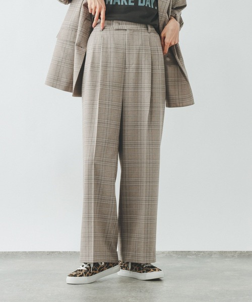 GLOBAL WORK（グローバルワーク）の「お手入れラクラクセットアップ/ワイドパンツ/600997（その他パンツ・レディース・ネイビー/ベージュ系その他/ブラック/グレイッシュベージュ/ブラウン・X-SMALL/MEDIUM/SMALL/LARGE）」の10枚目の写真