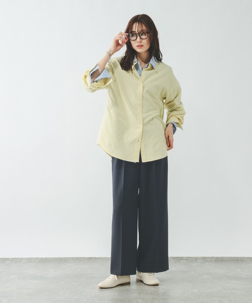 GLOBAL WORK（グローバルワーク）の「お手入れラクラクセットアップ/ワイドパンツ/600997（その他パンツ・レディース・ネイビー/ベージュ系その他/ブラック/グレイッシュベージュ/ブラウン・X-SMALL/MEDIUM/SMALL/LARGE）」の16枚目の写真