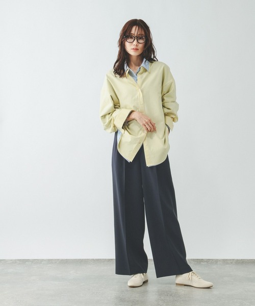 GLOBAL WORK（グローバルワーク）の「お手入れラクラクセットアップ/ワイドパンツ/600997（その他パンツ・レディース・ネイビー/ベージュ系その他/ブラック/グレイッシュベージュ/ブラウン・X-SMALL/MEDIUM/SMALL/LARGE）」の17枚目の写真