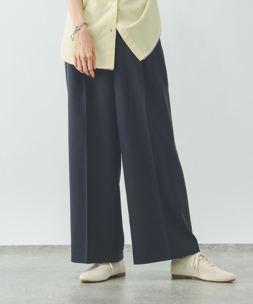 GLOBAL WORK（グローバルワーク）の「お手入れラクラクセットアップ/ワイドパンツ/600997（その他パンツ・レディース・ネイビー/ベージュ系その他/ブラック/グレイッシュベージュ/ブラウン・X-SMALL/MEDIUM/SMALL/LARGE）」の18枚目の写真